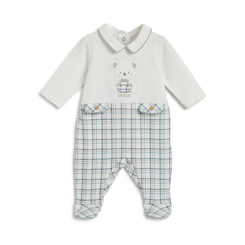 Boys Bronze Applique Nappy Opening Babysuit image number 0